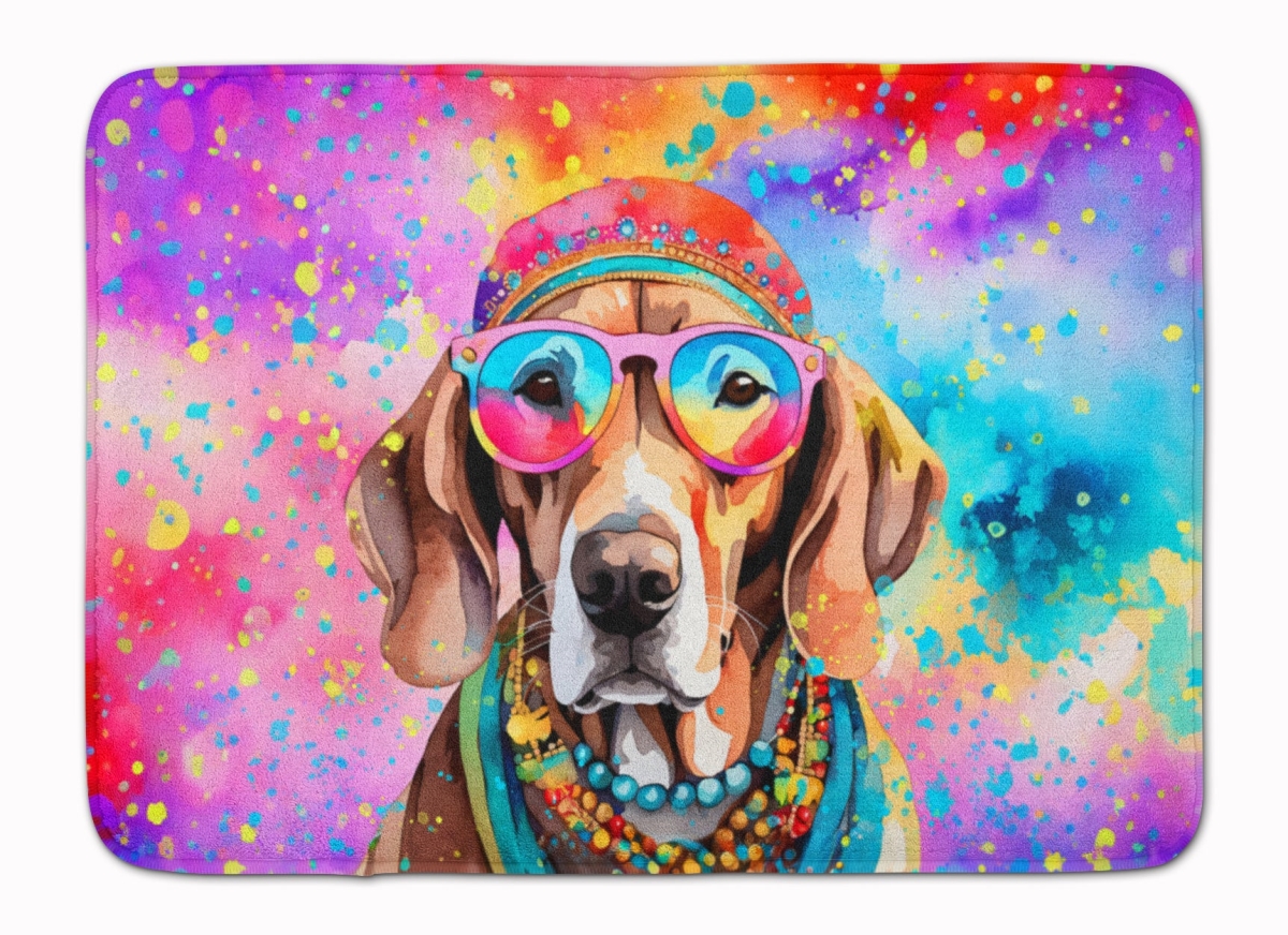 19 x 27 in. Weimaraner Hippie Dawg Memory Foam Kitchen Mat