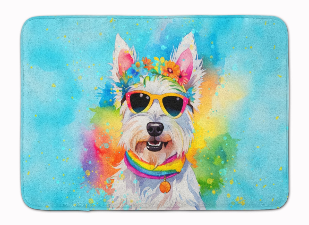 DAC2570RUG 19 x 27 in. Westie Hippie Dawg Memory Foam Kitchen Mat