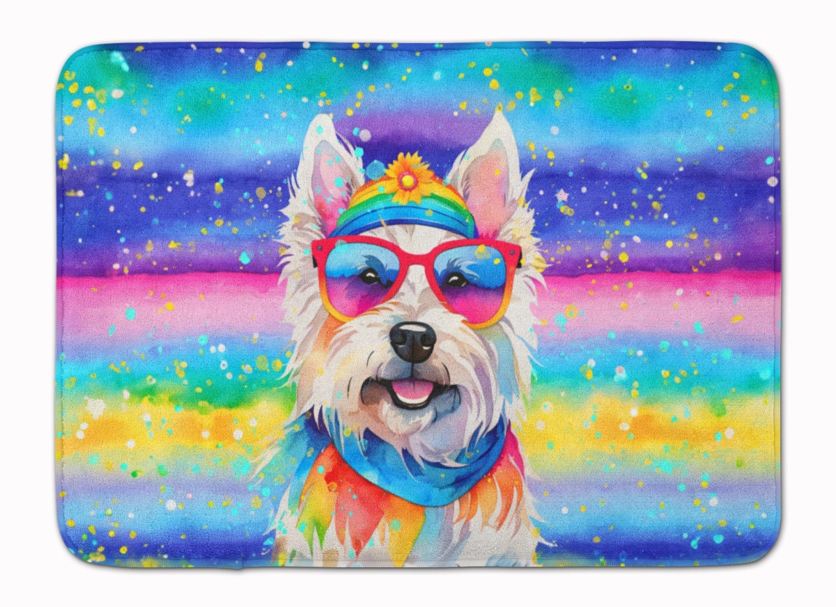 DAC2571RUG 19 x 27 in. Westie Hippie Dawg Memory Foam Kitchen Mat
