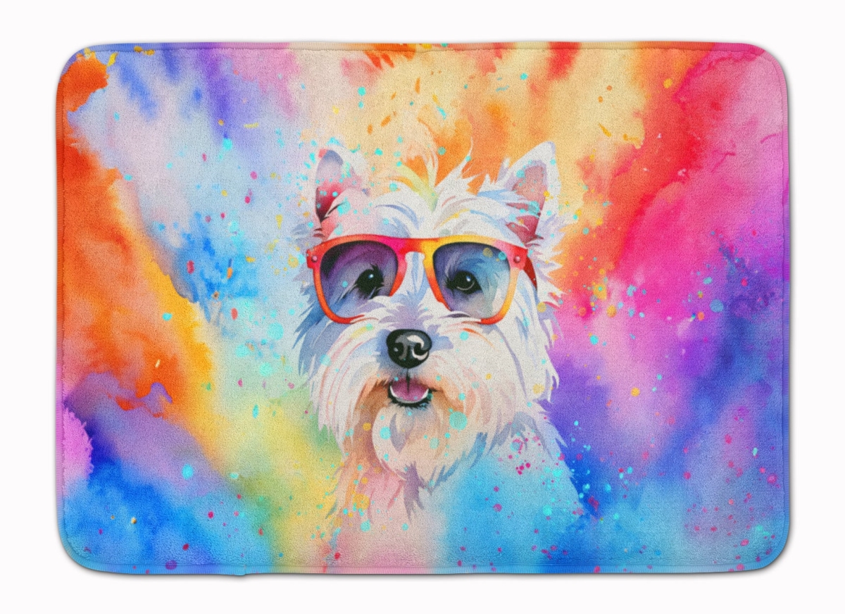 DAC2573RUG 19 x 27 in. Westie Hippie Dawg Memory Foam Kitchen Mat