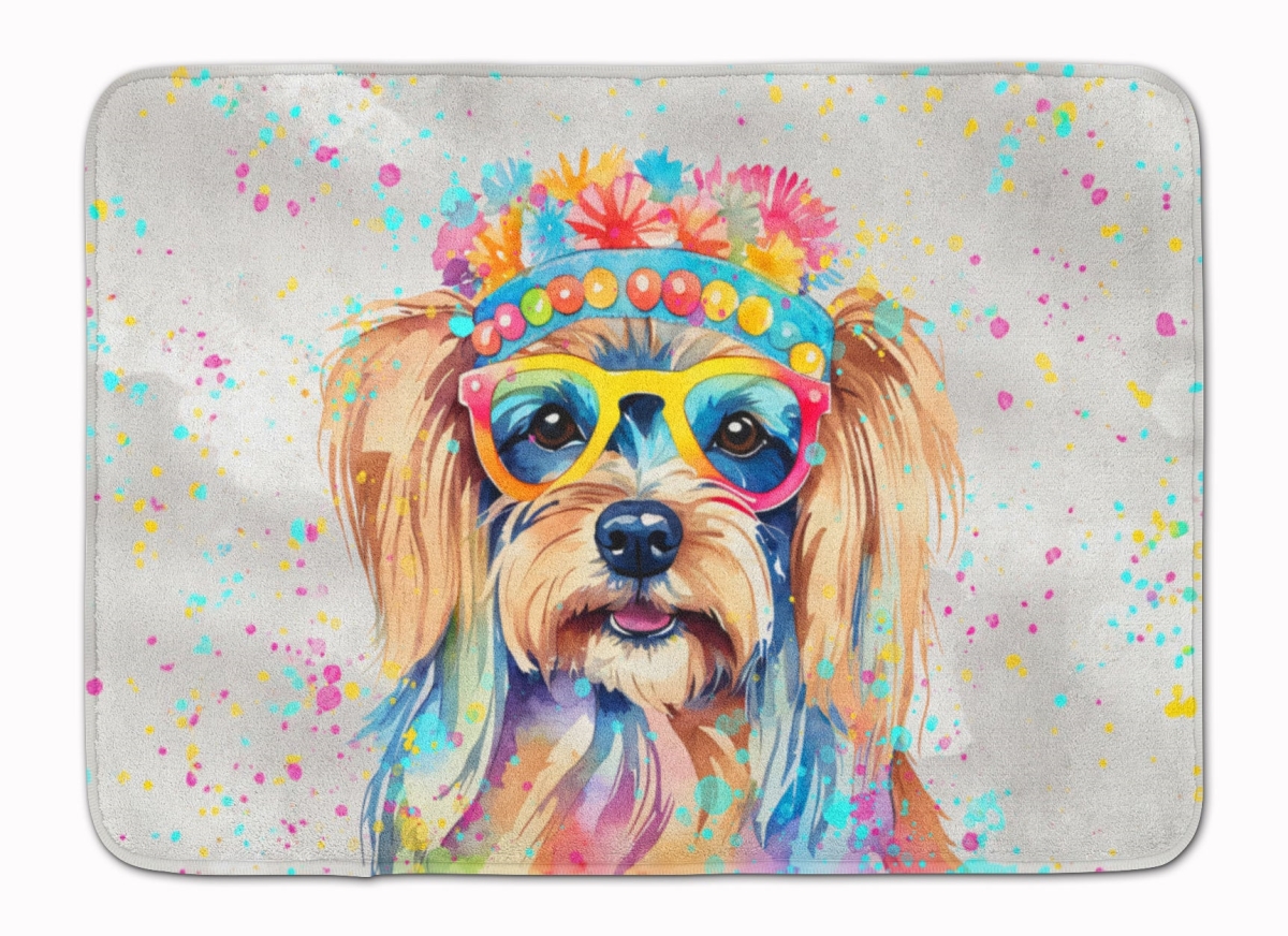DAC2576RUG 19 x 27 in. Yorkshire Terrier Hippie Dawg Memory Foam Kitchen Mat
