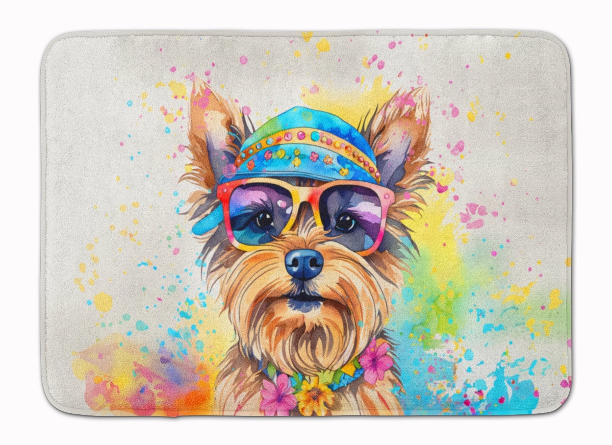 DAC2577RUG 19 x 27 in. Yorkshire Terrier Hippie Dawg Memory Foam Kitchen Mat