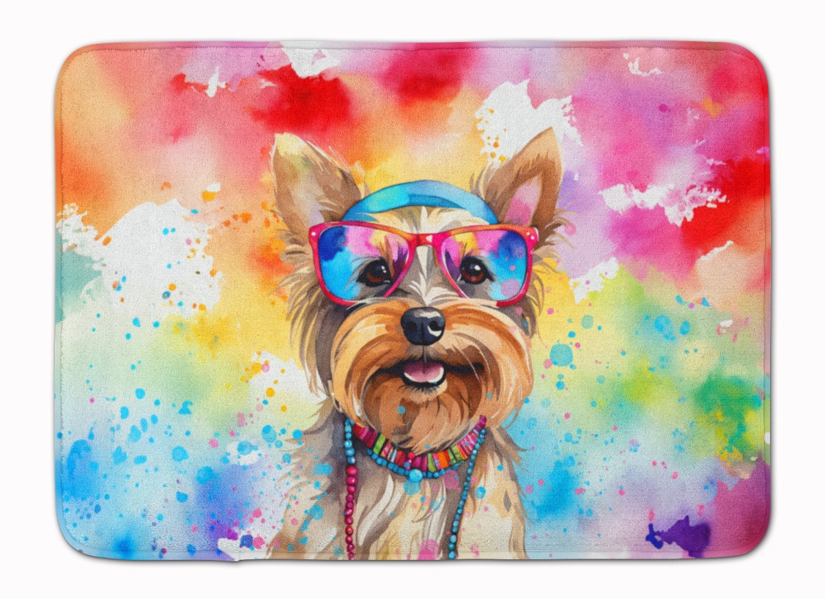 DAC2578RUG 19 x 27 in. Yorkshire Terrier Hippie Dawg Memory Foam Kitchen Mat