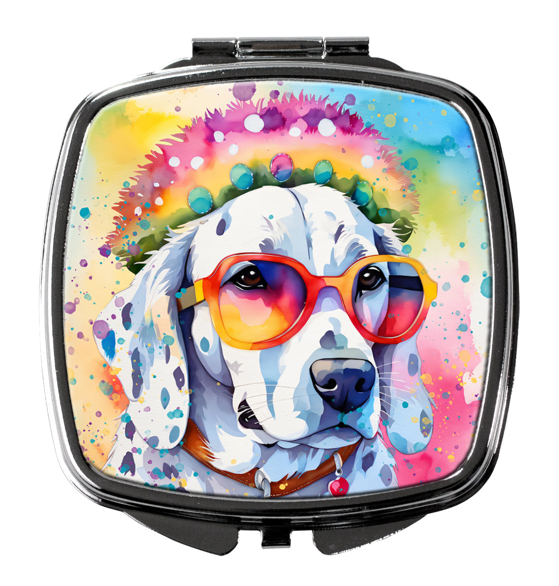 3 x 2.75 in. Dalmatian Hippie Dawg Compact Mirror