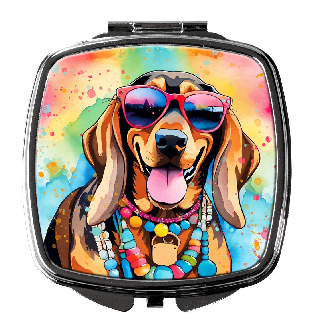 DAC2504SCM 3 x 2.75 in. Doberman Pinscher Hippie Dawg Compact Mirror