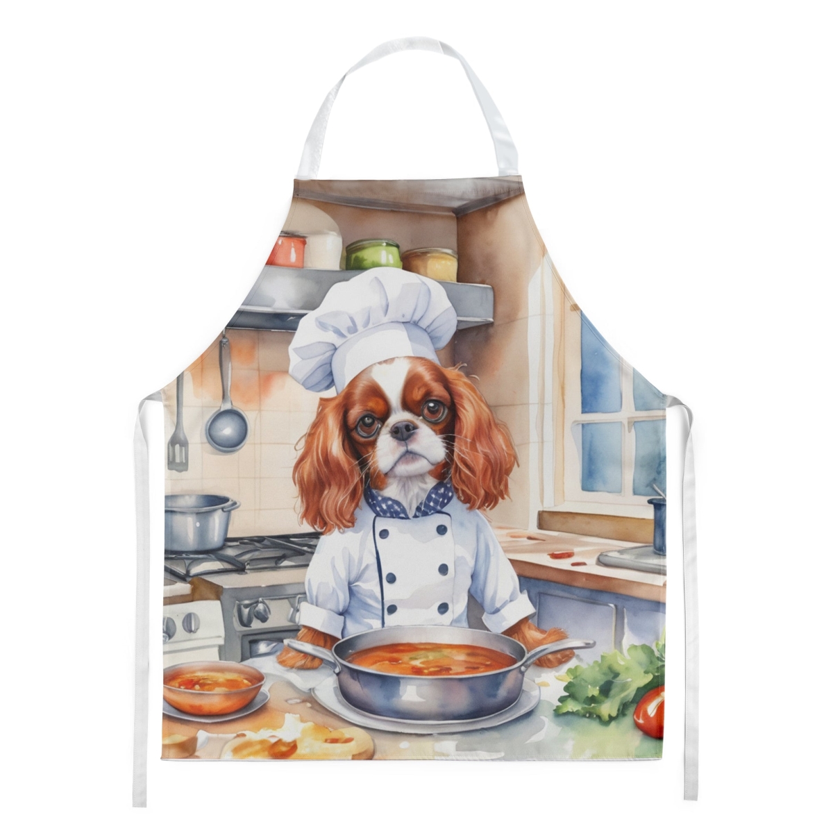 Picture of Carolines Treasures DAC6227APRON 30 x 27 in. Cavalier Spaniel The Chef Apron
