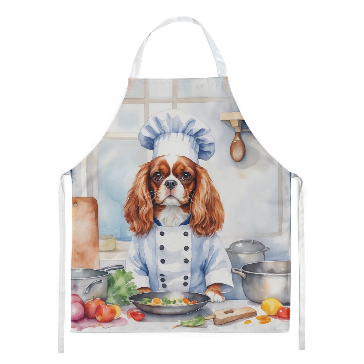 Picture of Carolines Treasures DAC6228APRON 30 x 27 in. Cavalier Spaniel The Chef Apron