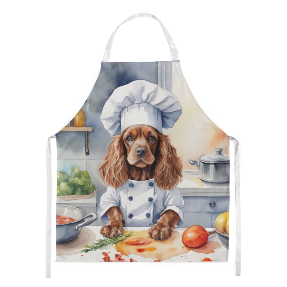 Picture of Carolines Treasures DAC6234APRON 30 x 27 in. Cocker Spaniel The Chef Apron