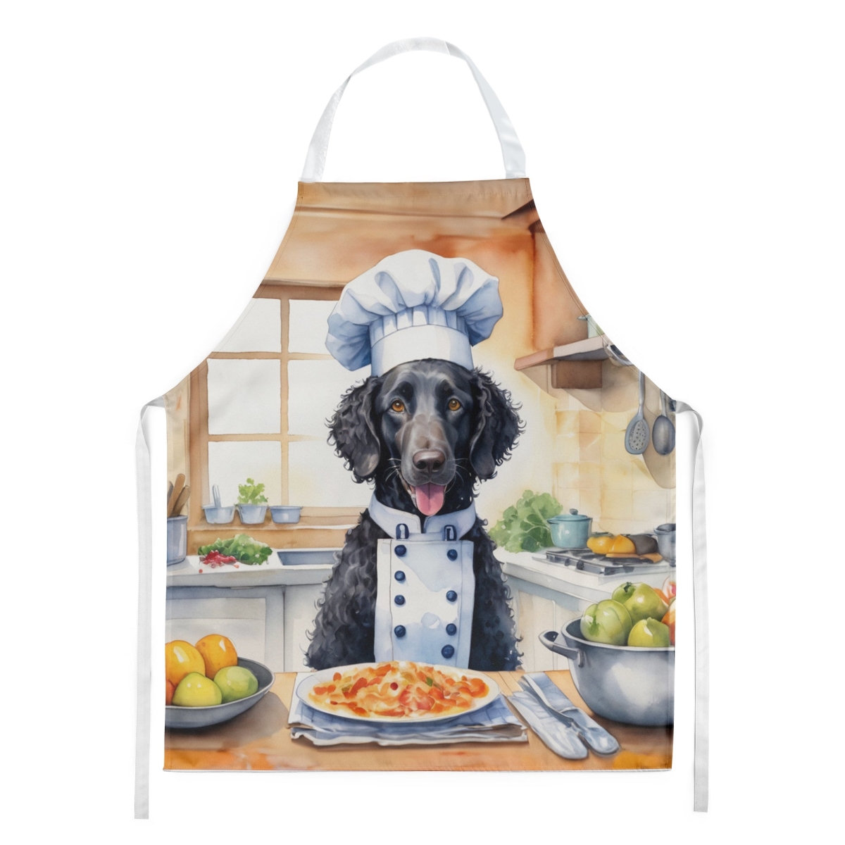 Picture of Carolines Treasures DAC6237APRON 30 x 27 in. Curly-Coated Retriever The Chef Apron