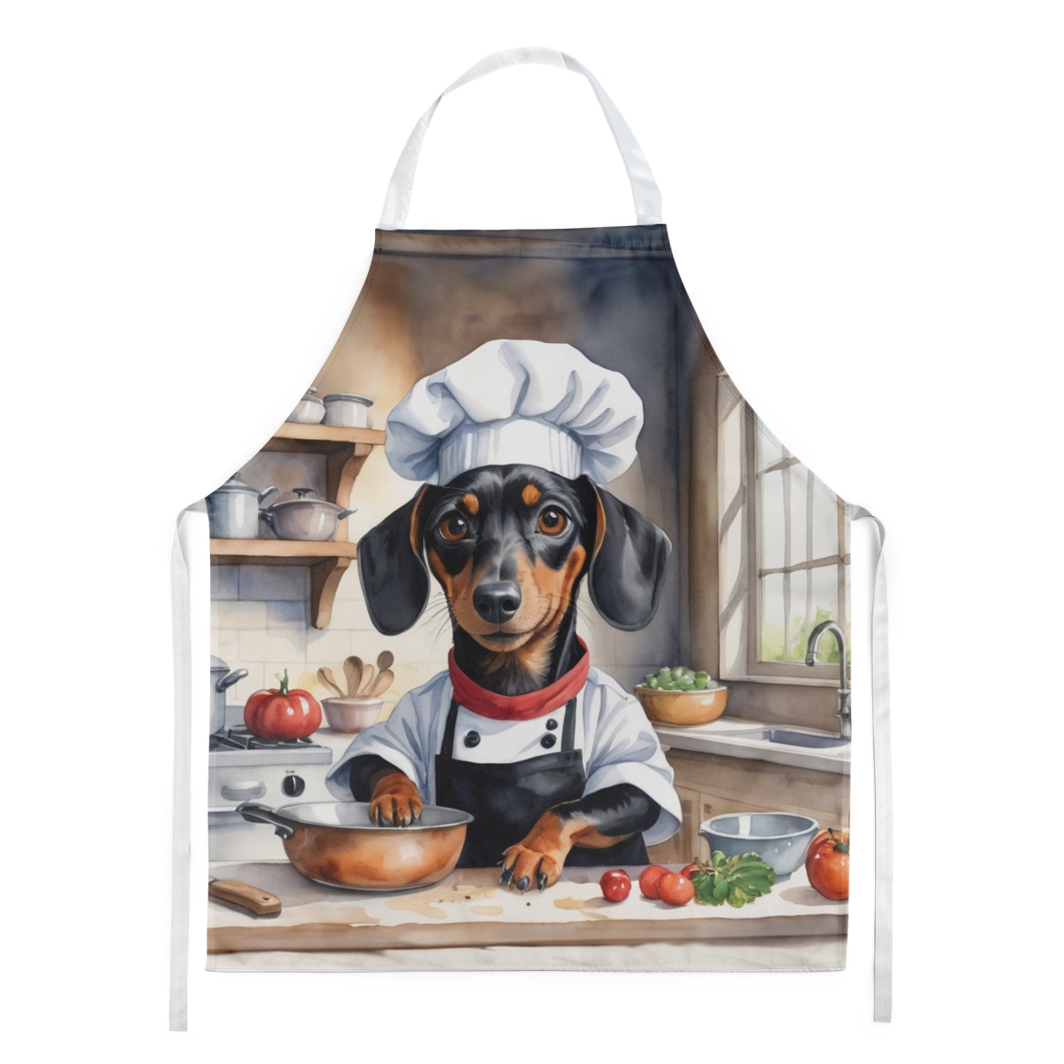 Picture of Carolines Treasures DAC6238APRON 30 x 27 in. Dachshund The Chef Apron