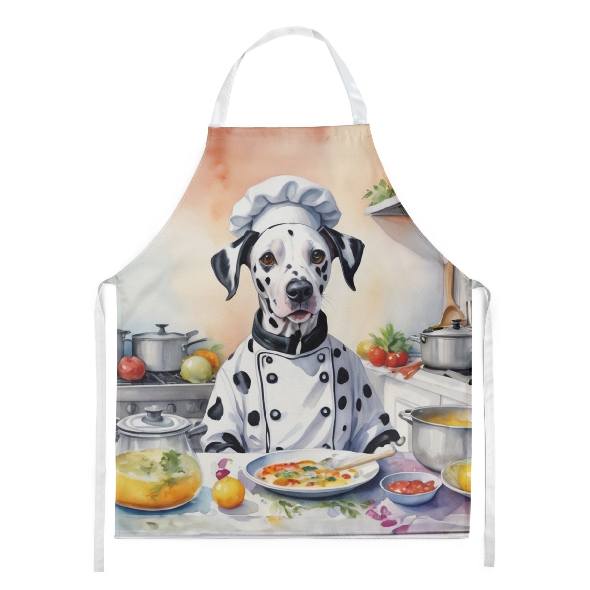 Picture of Carolines Treasures DAC6239APRON 30 x 27 in. Dalmatian The Chef Apron