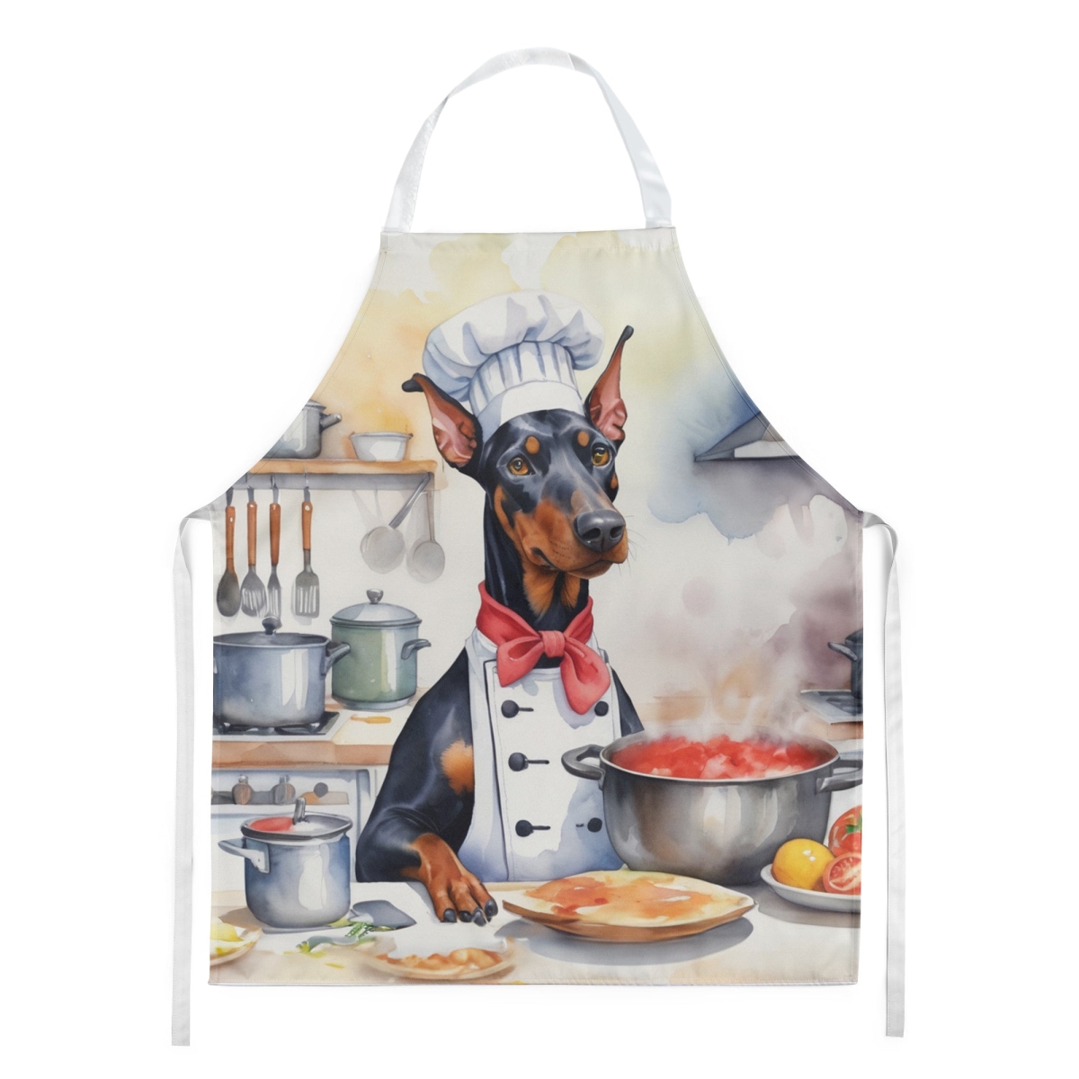Picture of Carolines Treasures DAC6240APRON 30 x 27 in. Doberman Pinscher The Chef Apron