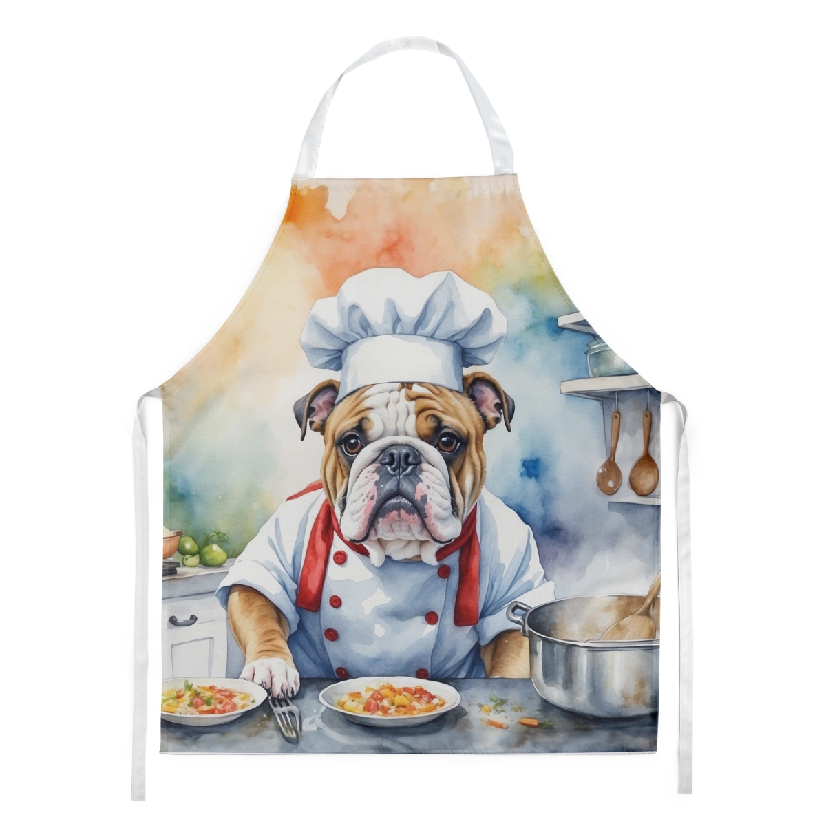 Picture of Carolines Treasures DAC6242APRON 30 x 27 in. English Bulldog The Chef Apron