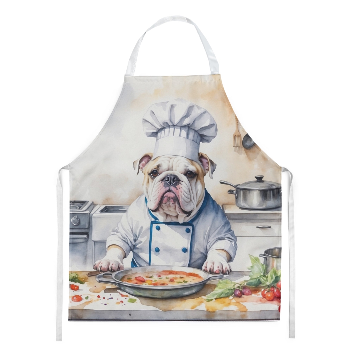 Picture of Carolines Treasures DAC6243APRON 30 x 27 in. English Bulldog The Chef Apron