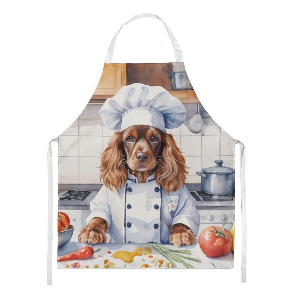Picture of Carolines Treasures DAC6244APRON 30 x 27 in. English Cocker Spaniel The Chef Apron