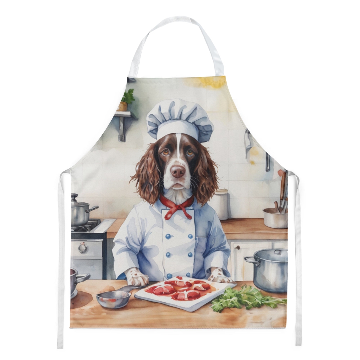 Picture of Carolines Treasures DAC6247APRON 30 x 27 in. English Springer Spaniel The Chef Apron