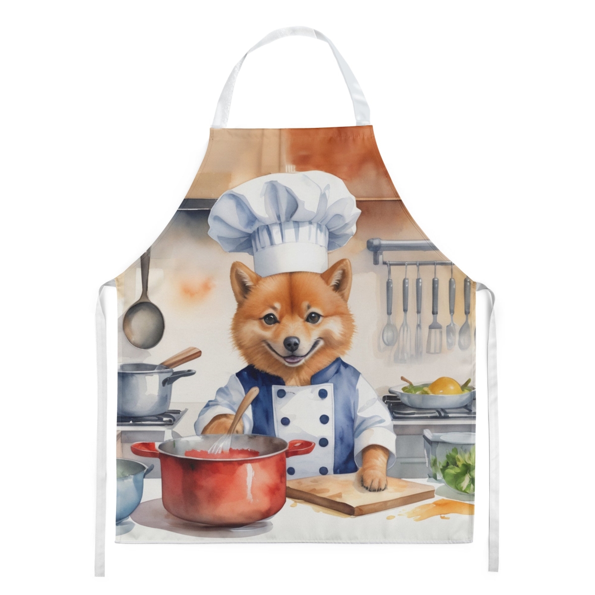 Picture of Carolines Treasures DAC6248APRON 30 x 27 in. Finnish Spitz The Chef Apron