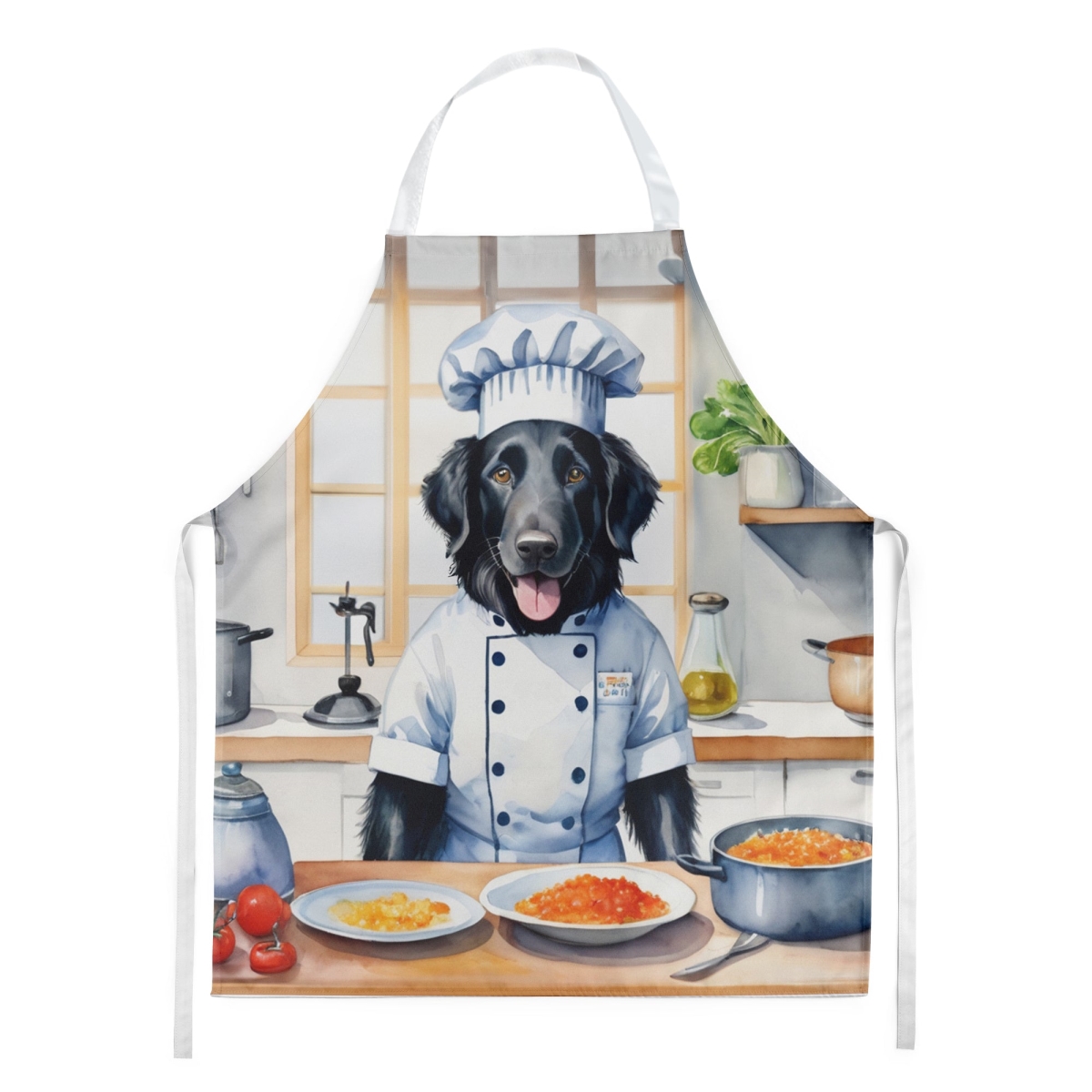 Picture of Carolines Treasures DAC6249APRON 30 x 27 in. Flat-Coated Retriever The Chef Apron