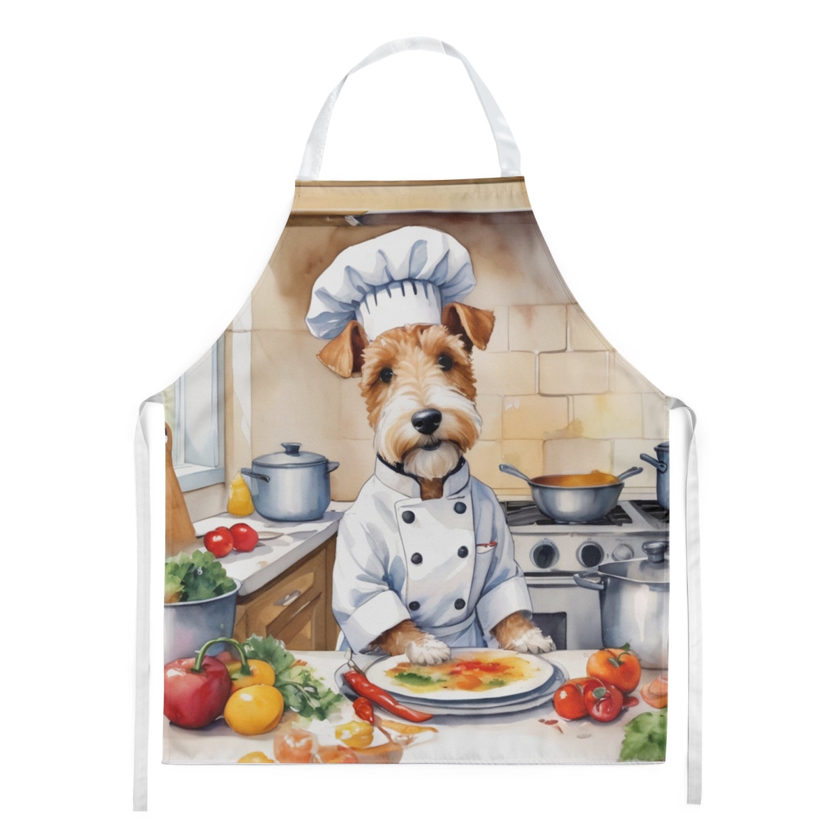 Picture of Carolines Treasures DAC6250APRON 30 x 27 in. Fox Terrier The Chef Apron