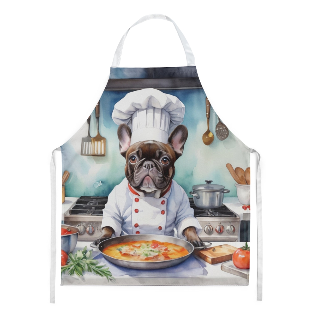 Picture of Carolines Treasures DAC6251APRON 30 x 27 in. French Bulldog The Chef Apron