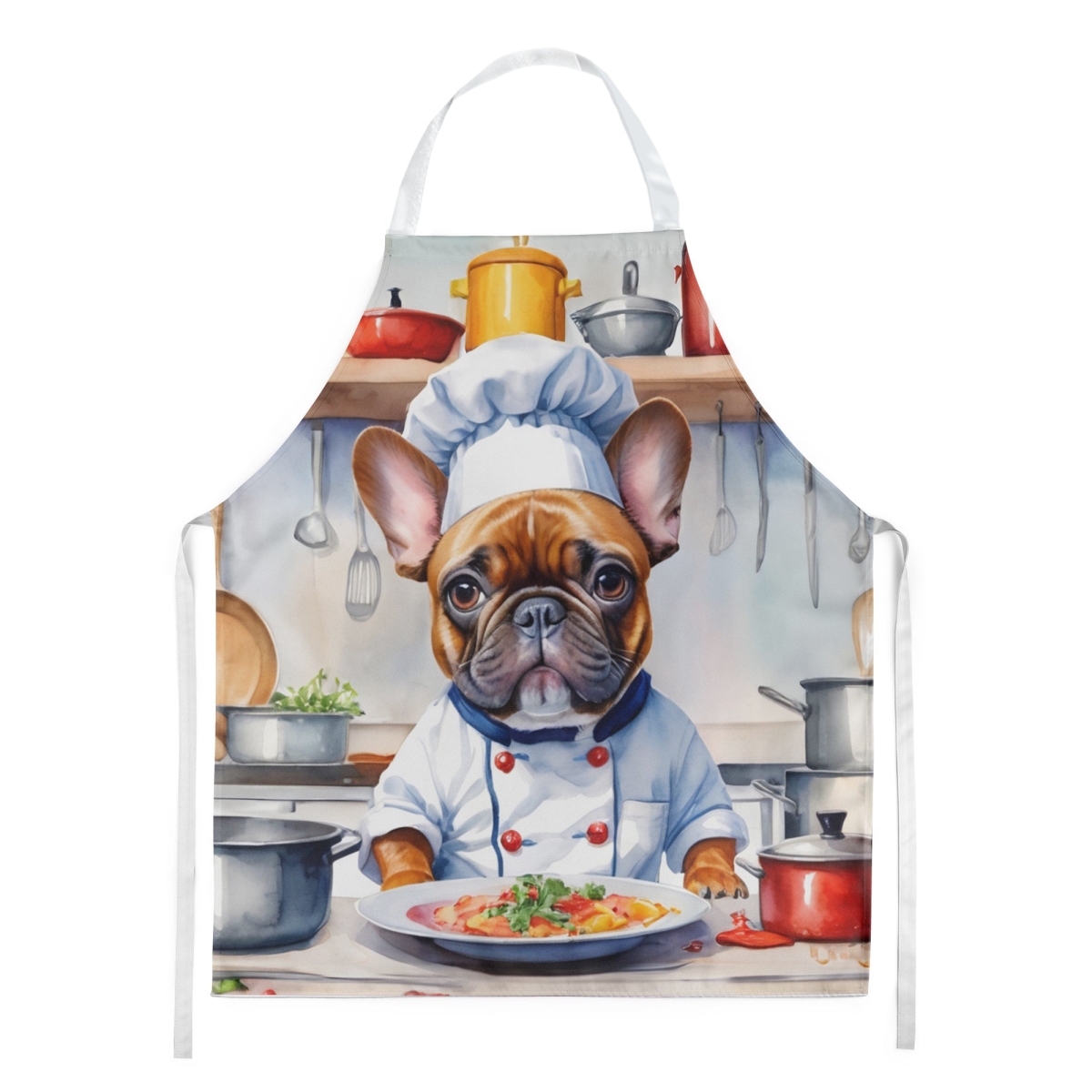 Picture of Carolines Treasures DAC6252APRON 30 x 27 in. French Bulldog The Chef Apron