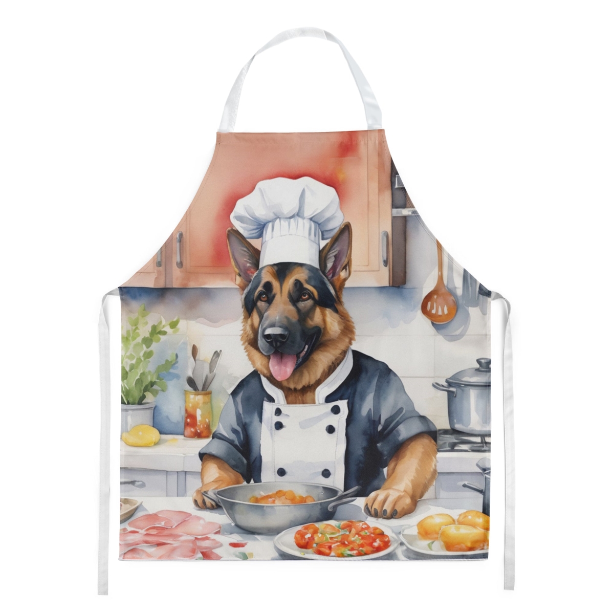 Picture of Carolines Treasures DAC6253APRON 30 x 27 in. German Shepherd The Chef Apron