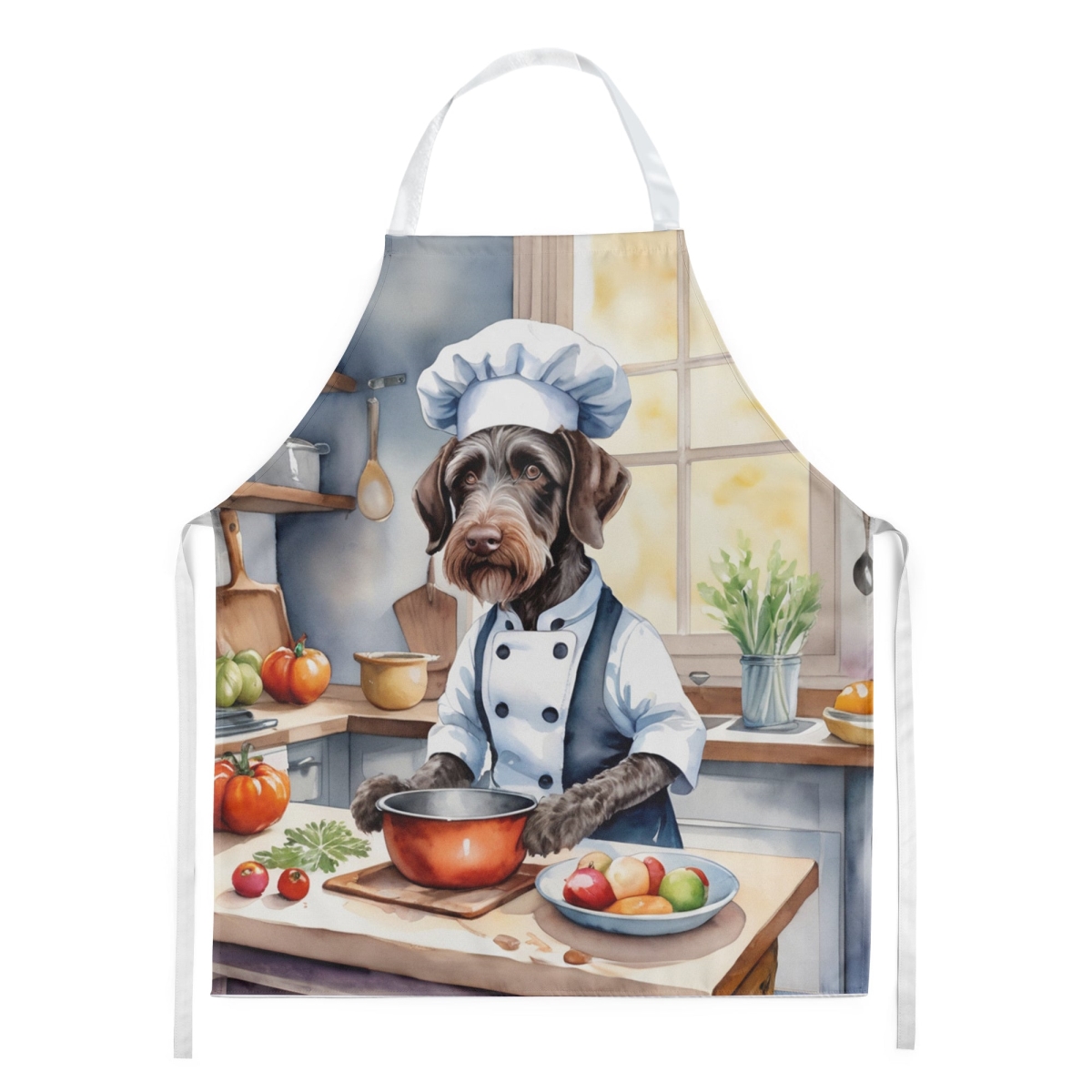 Picture of Carolines Treasures DAC6255APRON 30 x 27 in. German Wirehaired Pointer The Chef Apron