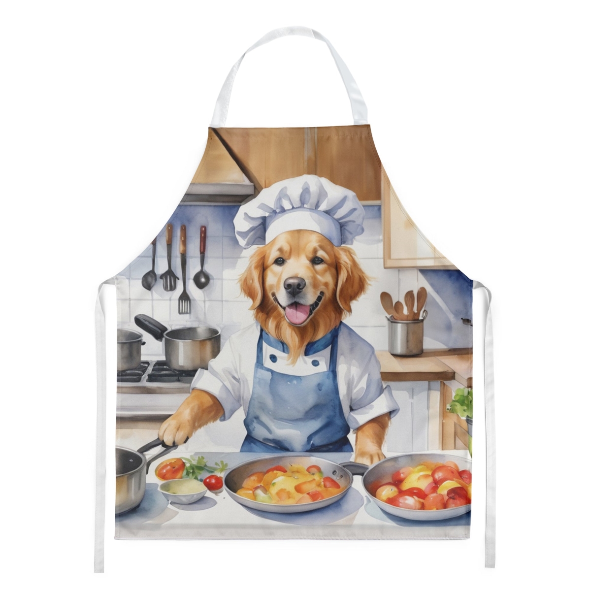 Picture of Carolines Treasures DAC6257APRON 30 x 27 in. Golden Retriever The Chef Apron
