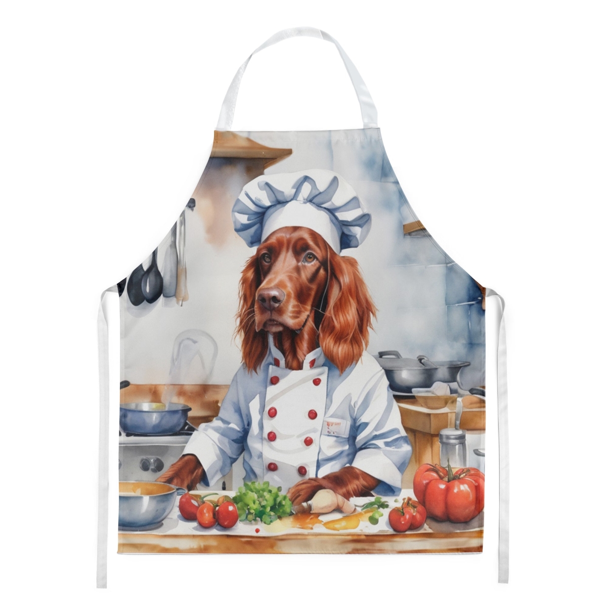 Picture of Carolines Treasures DAC6266APRON 30 x 27 in. Irish Setter The Chef Apron