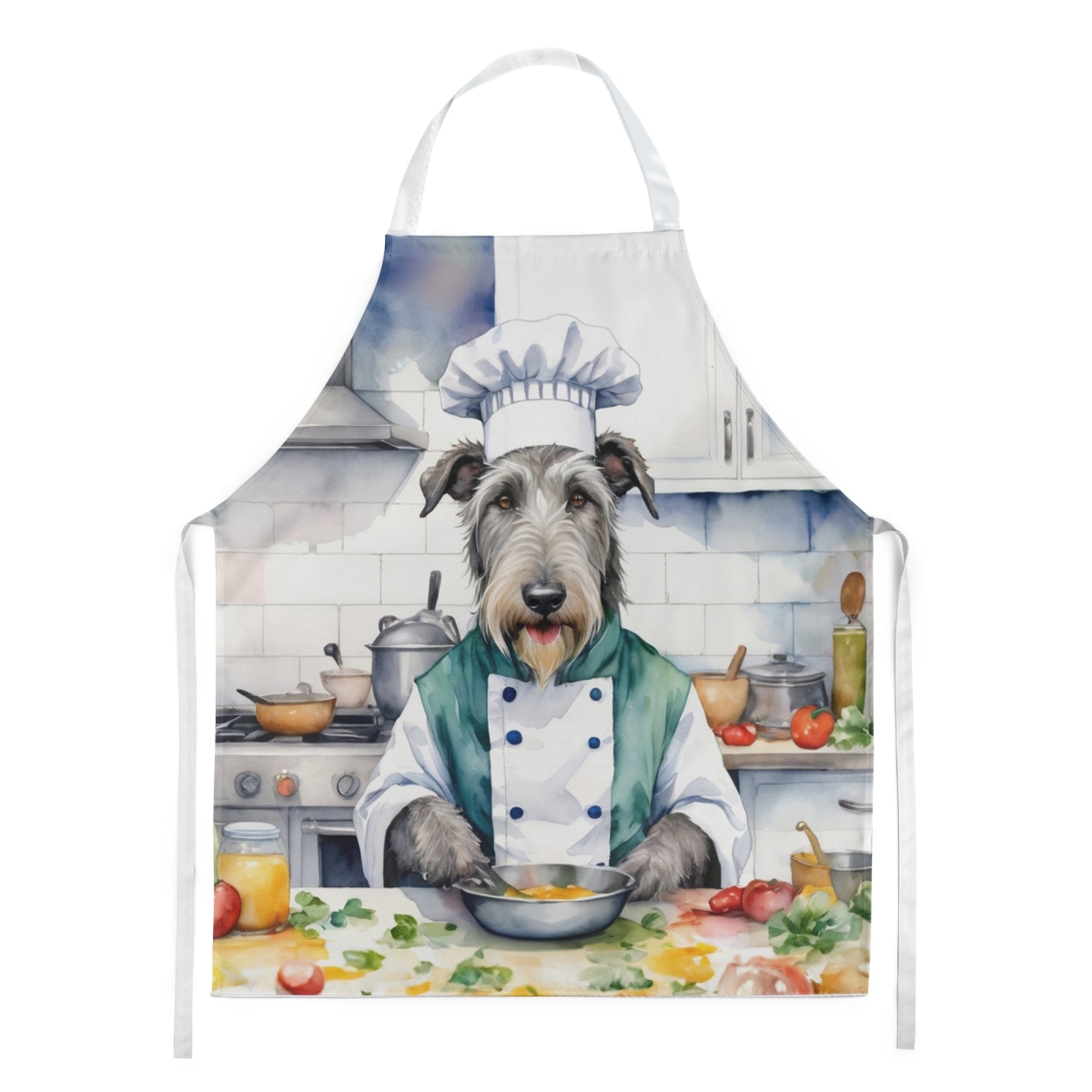 Picture of Carolines Treasures DAC6268APRON 30 x 27 in. Irish Wolfhound The Chef Apron