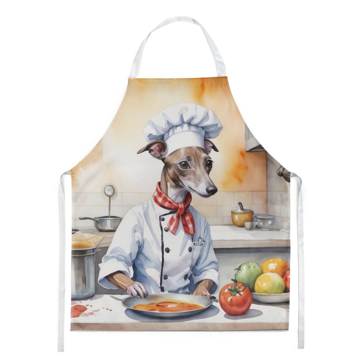 Picture of Carolines Treasures DAC6269APRON 30 x 27 in. Italian Greyhound The Chef Apron