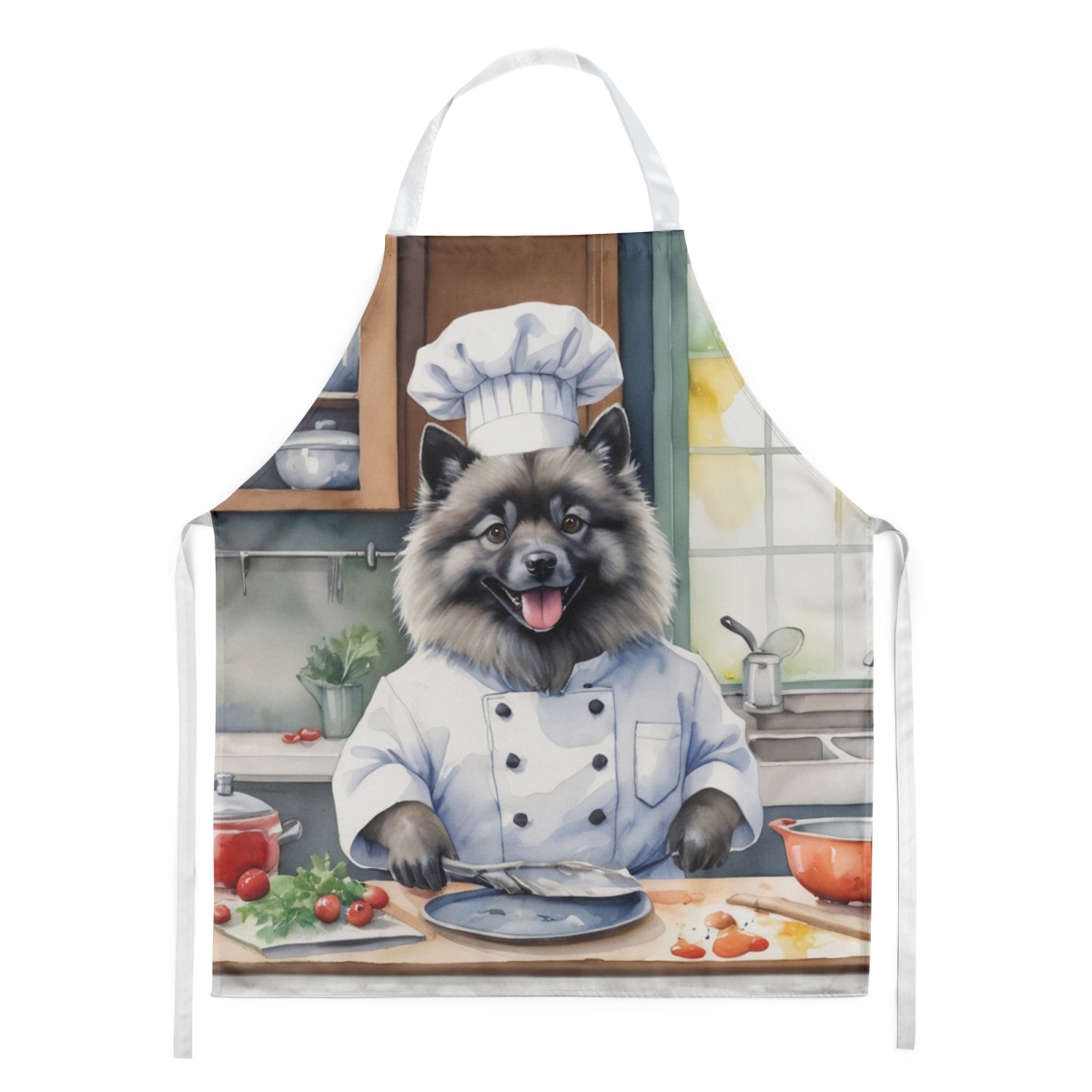 Picture of Carolines Treasures DAC6272APRON 30 x 27 in. Keeshond The Chef Apron