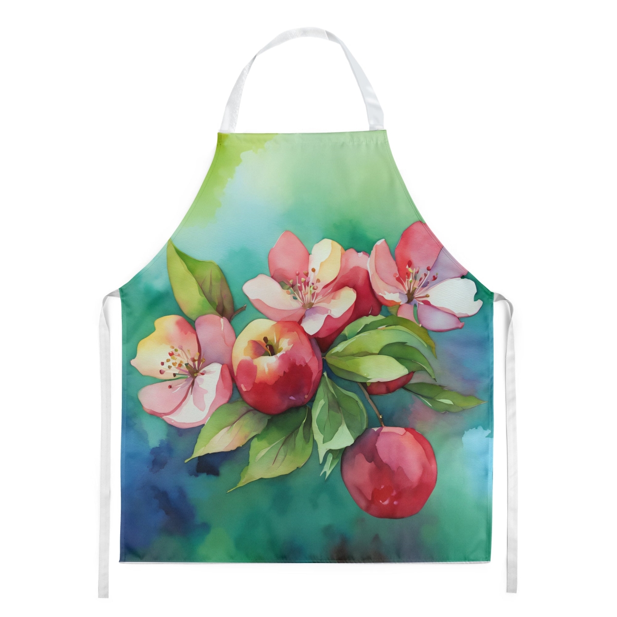 Picture of Carolines Treasures DAC1628APRON 30 x 27 in. Arkansas Apple Blossom in Watercolor Apron