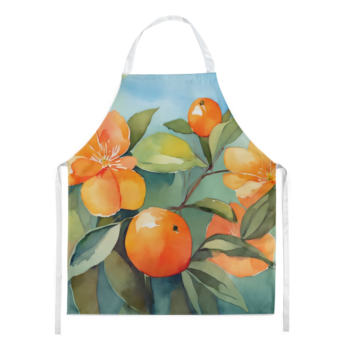 Picture of Carolines Treasures DAC1638APRON 30 x 27 in. Florida Orange Blossom in Watercolor Apron