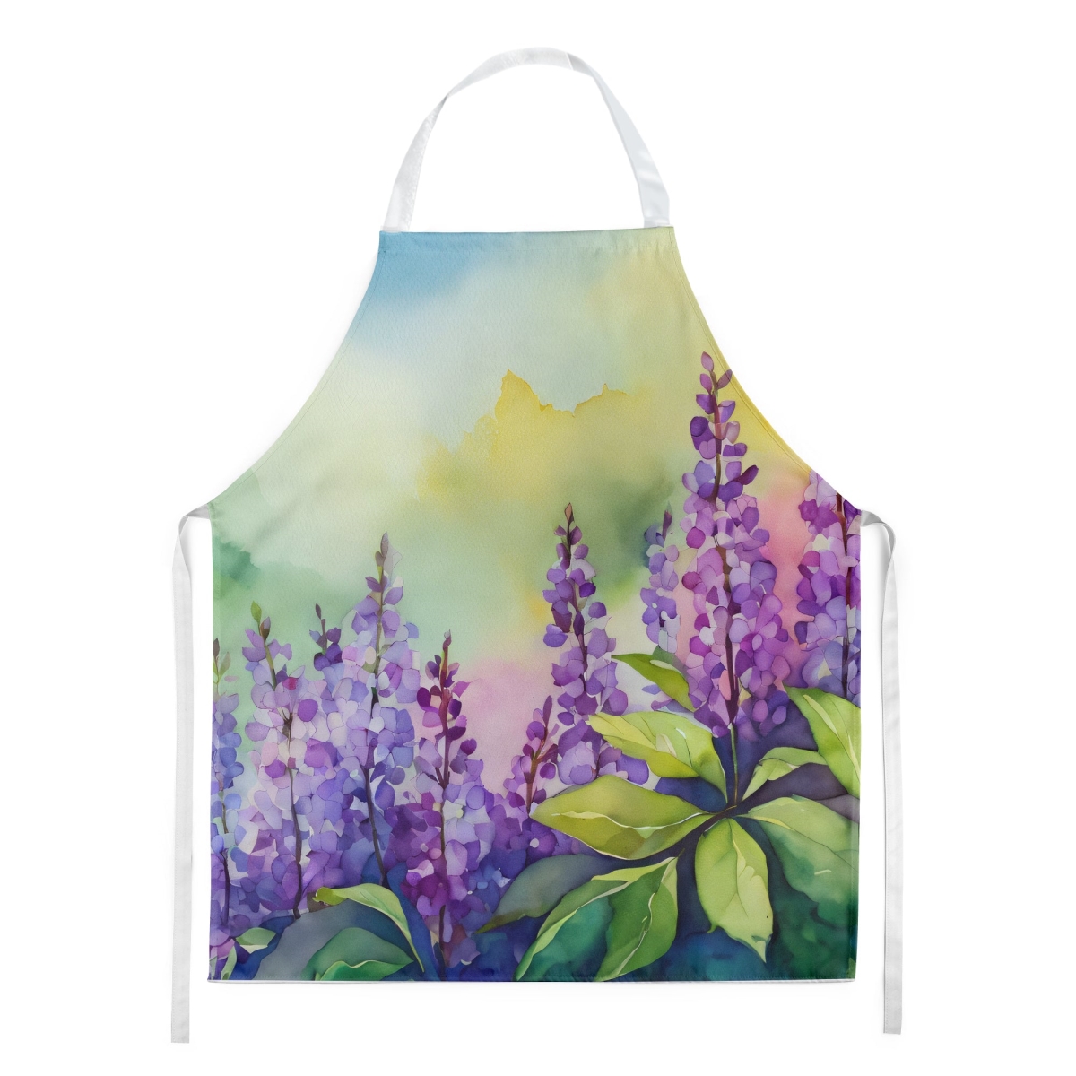Picture of Carolines Treasures DAC1645APRON 30 x 27 in. Idaho Syringa in Watercolor Apron