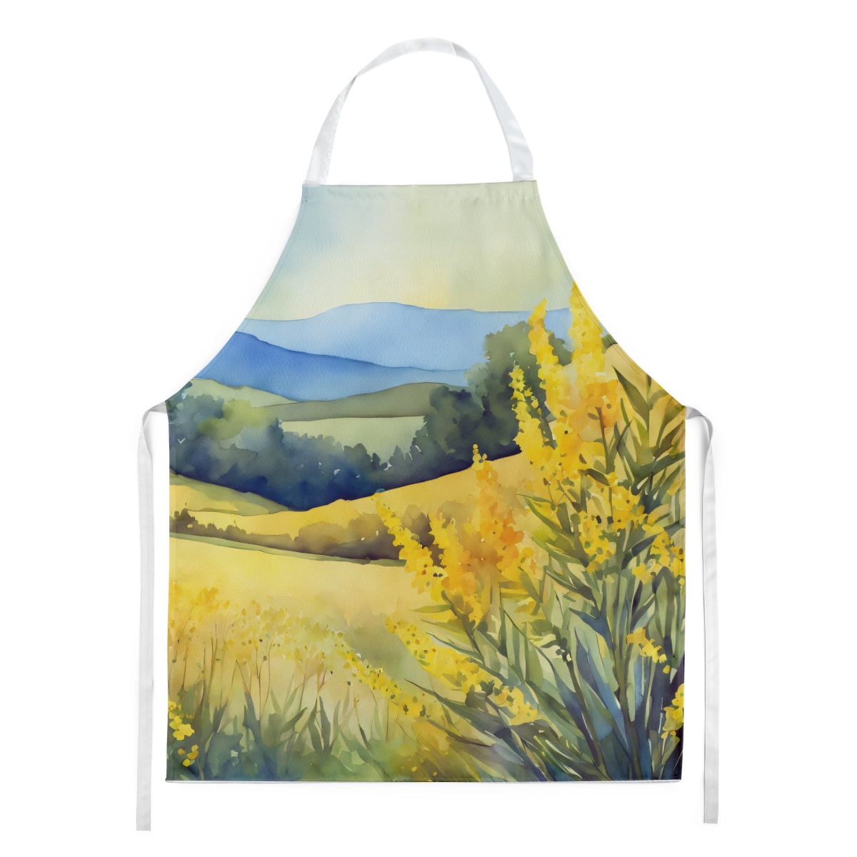 Picture of Carolines Treasures DAC1656APRON 30 x 27 in. Kentucky Goldenrod in Watercolor Apron