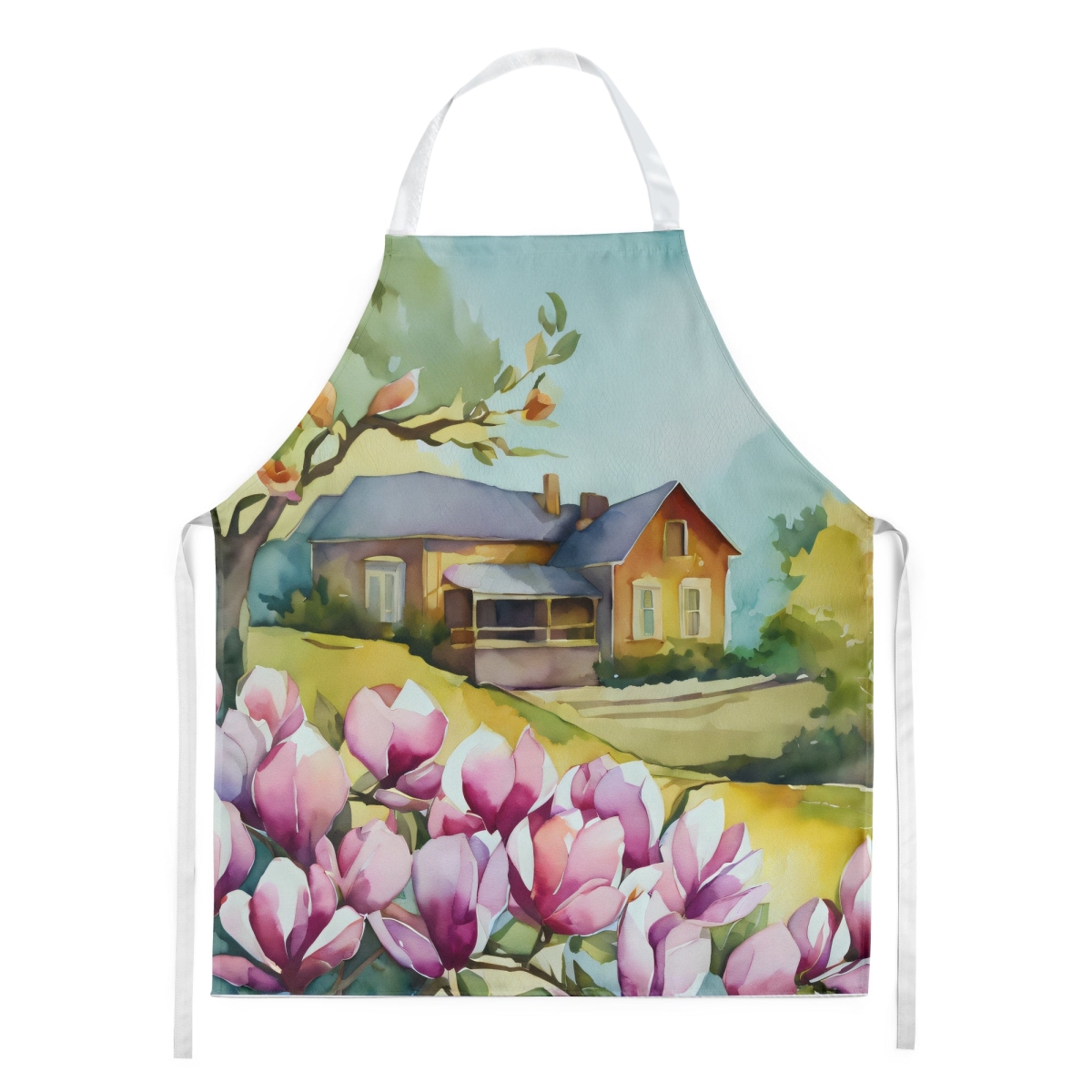 Picture of Carolines Treasures DAC1661APRON 30 x 27 in. Louisiana Magnolias in Watercolor Apron
