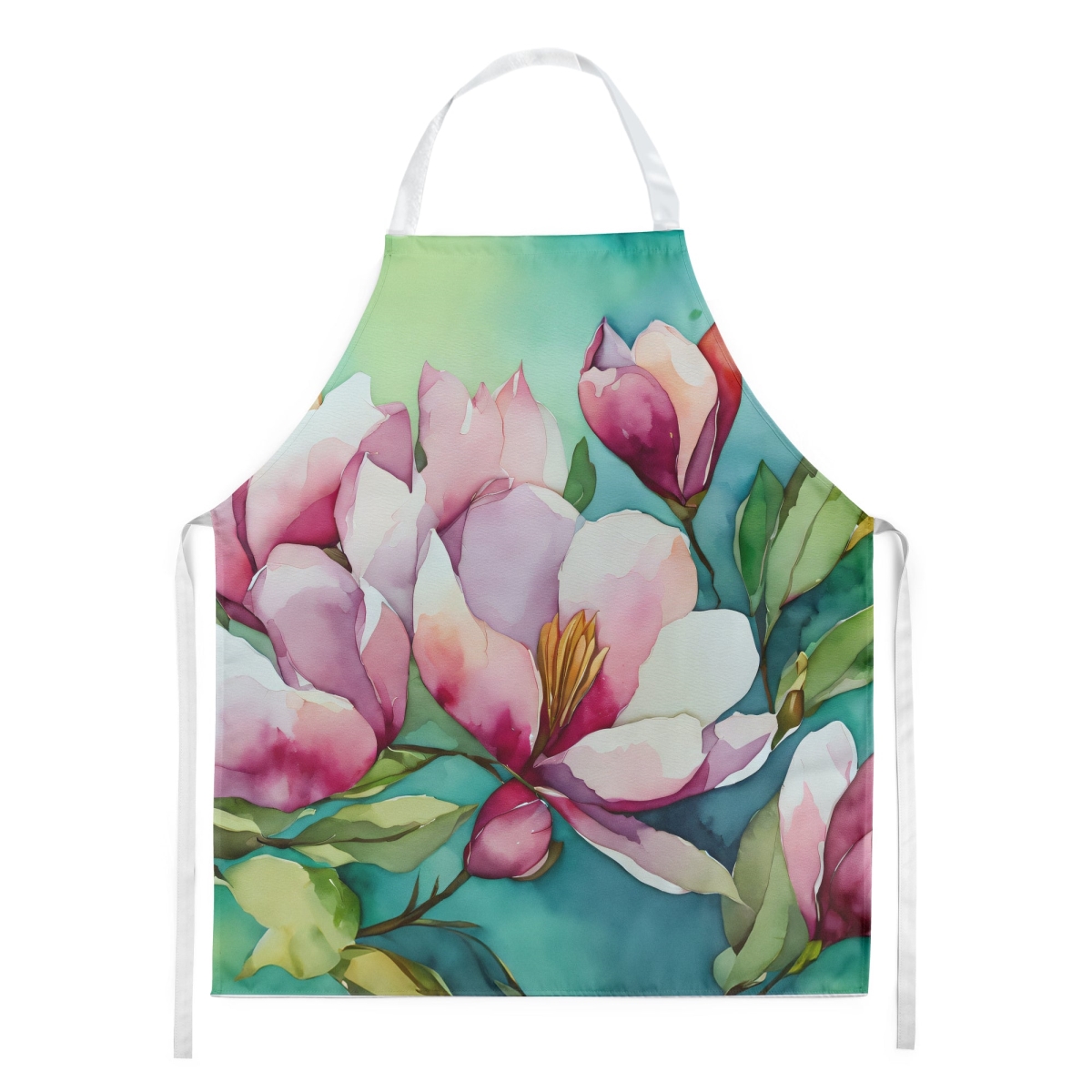 Picture of Carolines Treasures DAC1662APRON 30 x 27 in. Louisiana Magnolias in Watercolor Apron