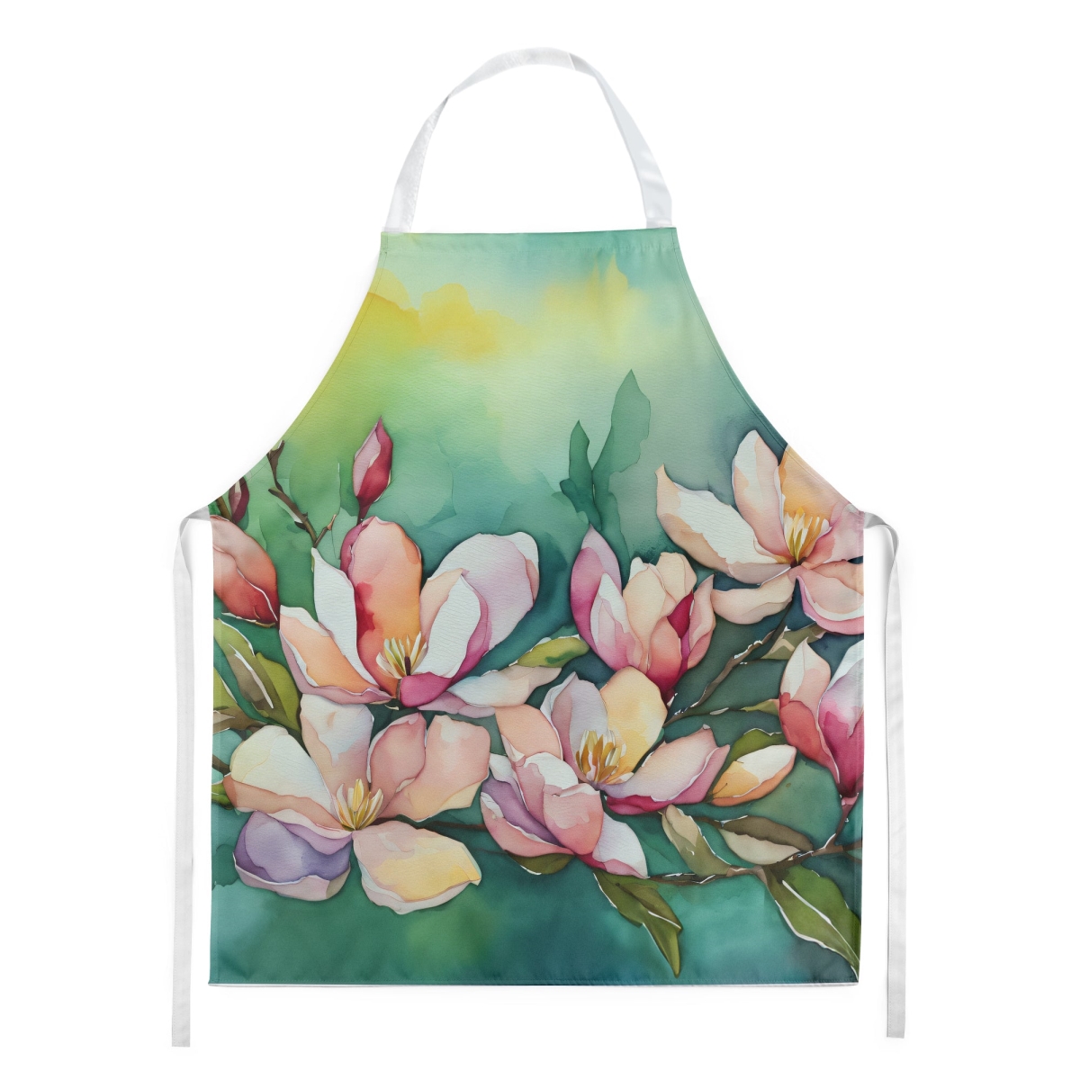 Picture of Carolines Treasures DAC1663APRON 30 x 27 in. Louisiana Magnolias in Watercolor Apron