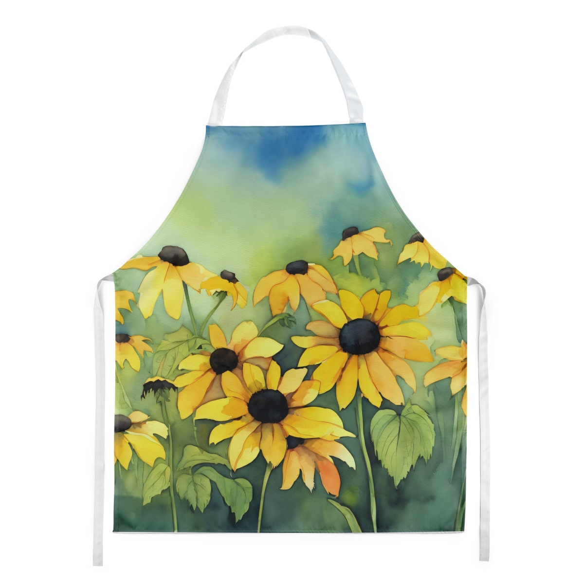 Picture of Carolines Treasures DAC1667APRON 30 x 27 in. Maryland Black-Eyed Susans in Watercolor Apron