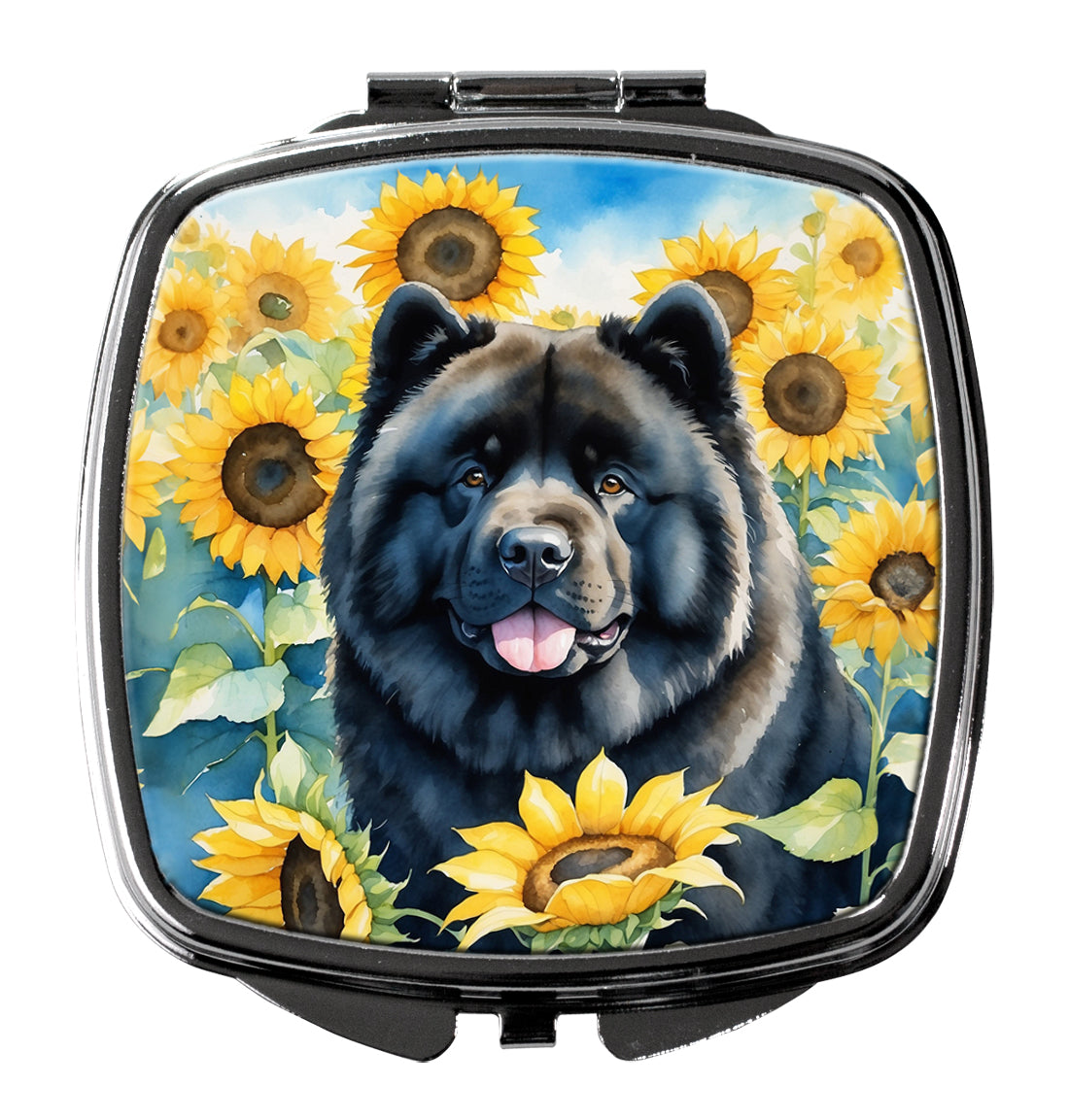3 x 2.75 in. Chow Chow in Sunflowers Compact Mirror