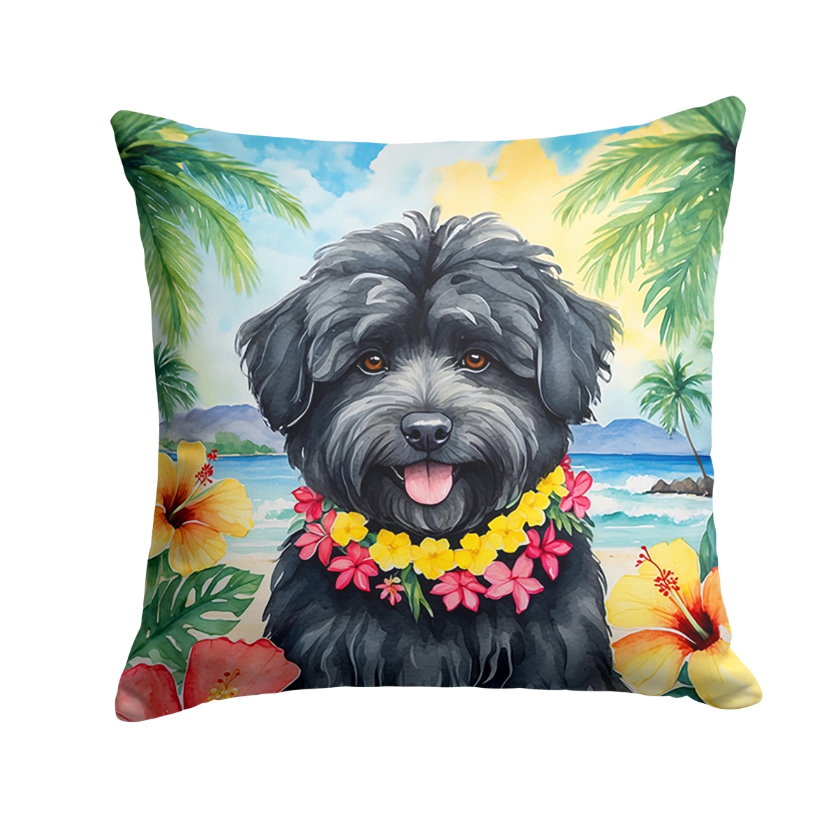 14 x 14 in. Puli Luau Throw Pillow