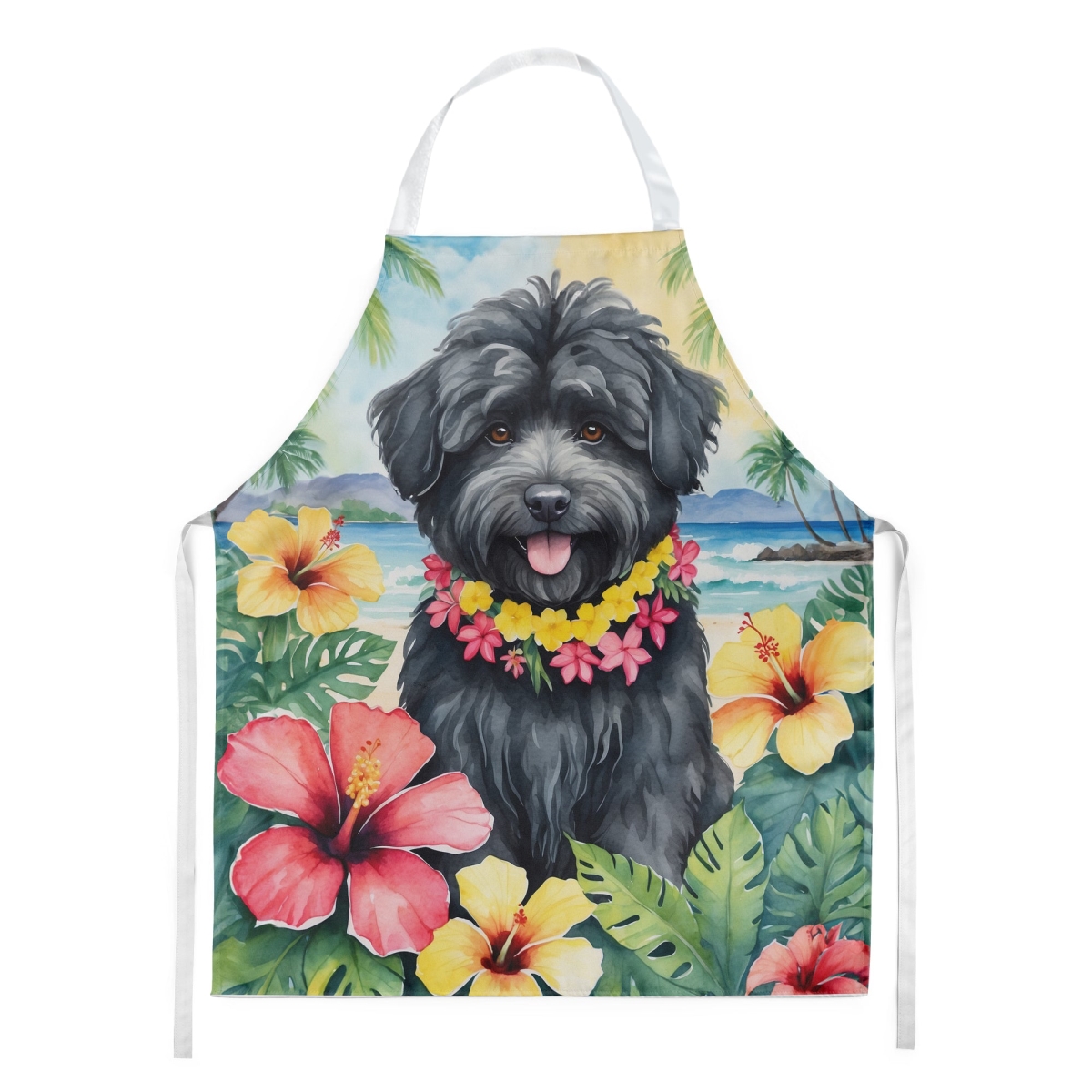 Picture of Carolines Treasures DAC6504APRON 30 x 27 in. Puli Luau Apron