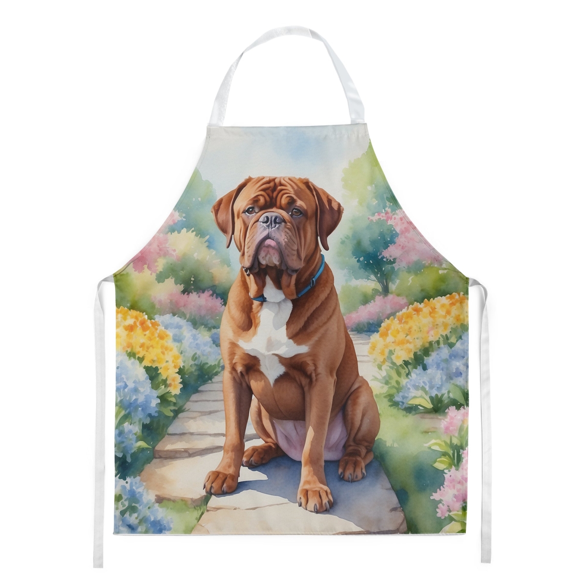 Picture of Carolines Treasures DAC6618APRON 30 x 27 in. Dogue De Bordeaux Spring Path Apron