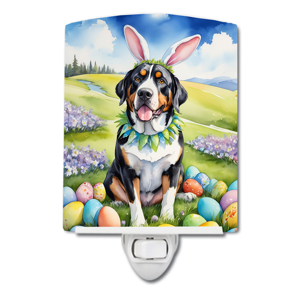 6 x 4 in. Greater Swiss Mountain Dog Easter Egg Hunt Ceramic Night Light