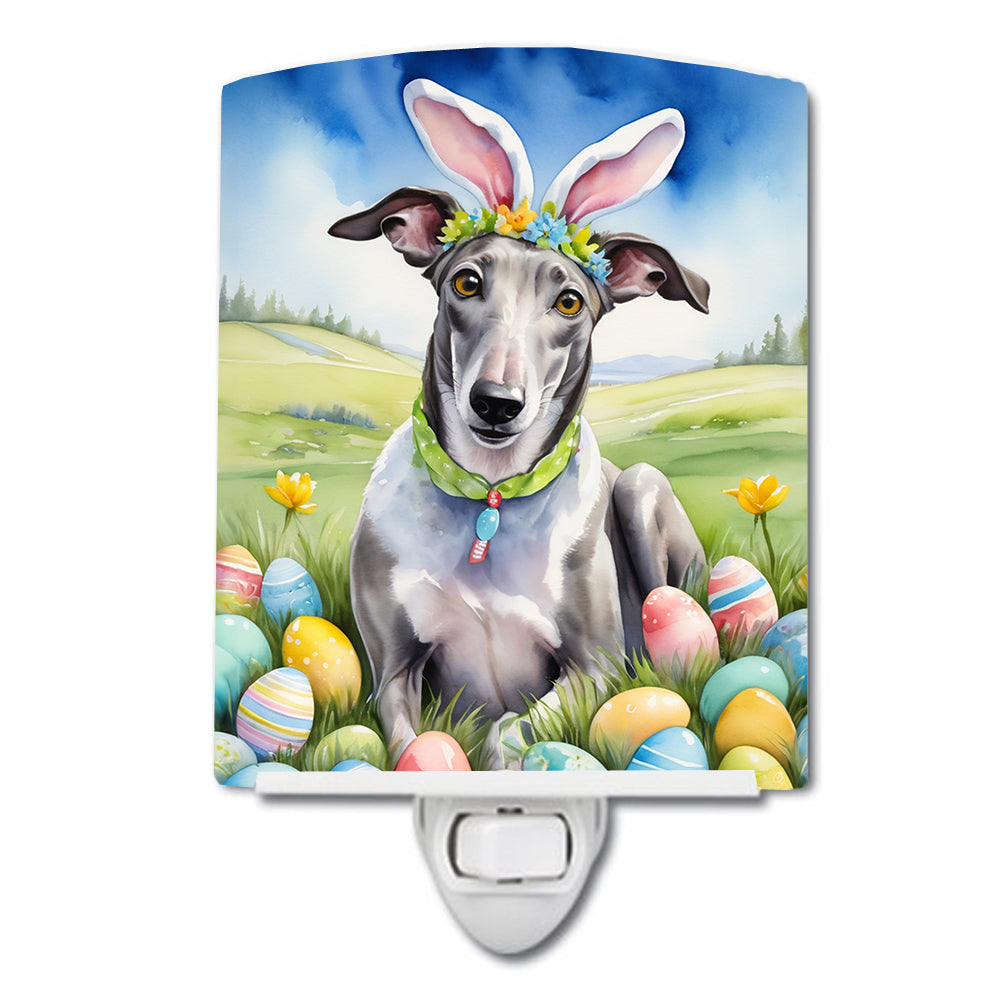 DAC5071CNL 6 x 4 in. Greyhound Easter Egg Hunt Ceramic Night Light