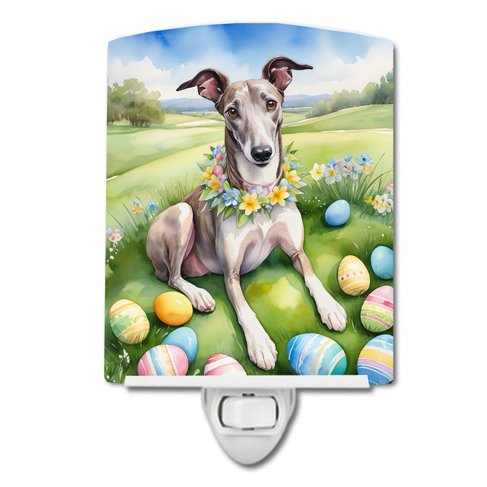 DAC5072CNL 6 x 4 in. Greyhound Easter Egg Hunt Ceramic Night Light