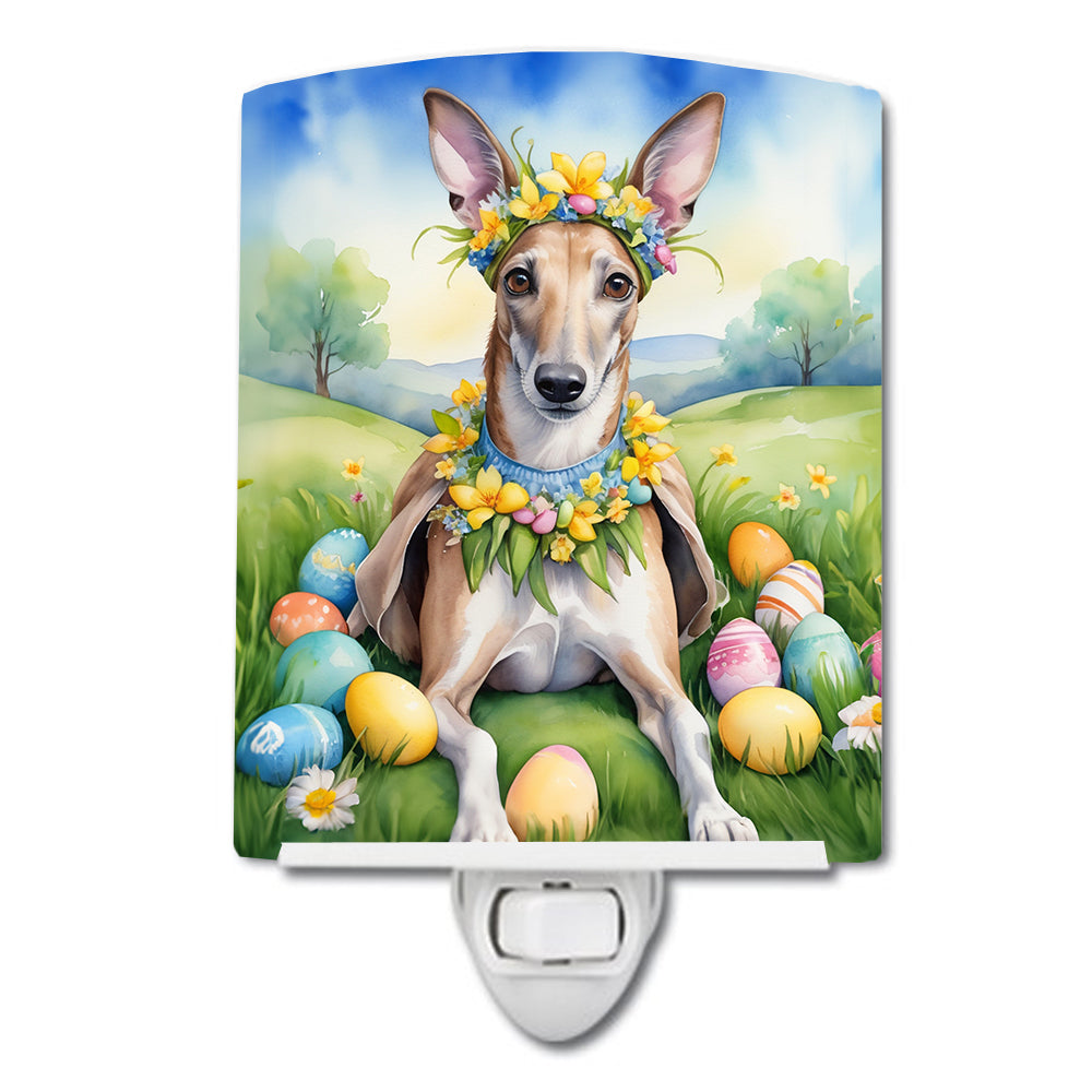 DAC5073CNL 6 x 4 in. Greyhound Easter Egg Hunt Ceramic Night Light