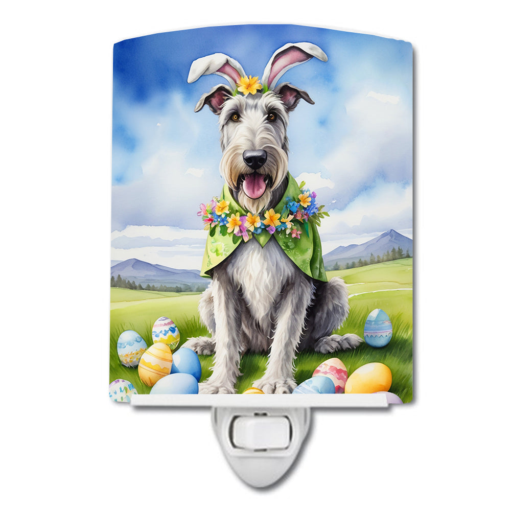 DAC5080CNL 6 x 4 in. Irish Wolfhound Easter Egg Hunt Ceramic Night Light
