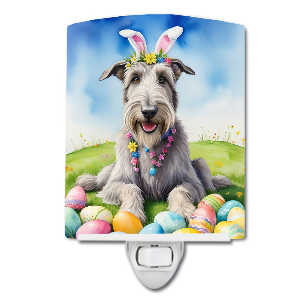 DAC5081CNL 6 x 4 in. Irish Wolfhound Easter Egg Hunt Ceramic Night Light
